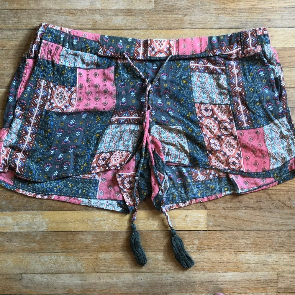 Boho Printed Linen Shorts- KUT From The Kloth